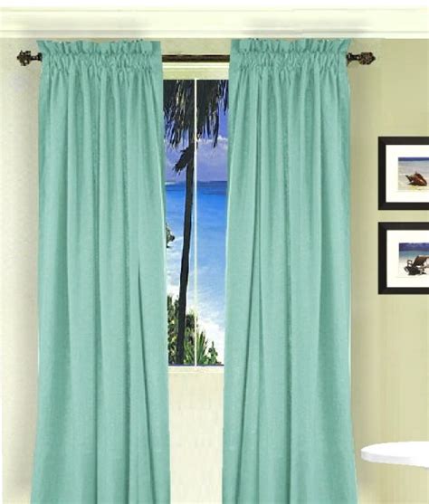 Solid Mint Green Colored Window Long Curtain Available In Many Lengths