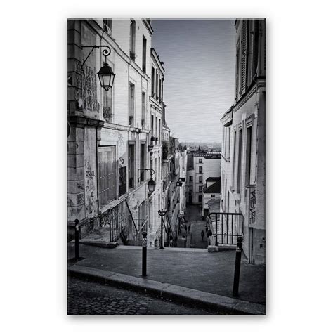 Alu Dibond Mit Silbereffekt Pariser Berg Montmartre Von K L Wall Art