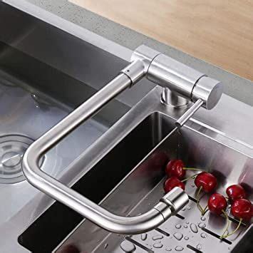 Folding Faucet Kitchen Inner Window Hot And Cold Stainless Steel Rotation Modes Kitchen