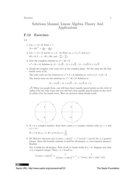 PDF Solutions Manual Linear Algebra Theory And Applications