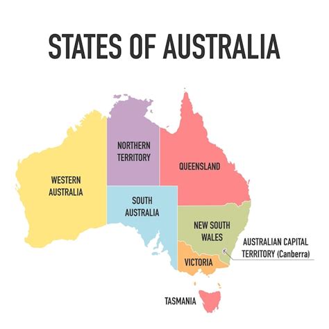 Mapa De Australia Nuevo Mapa Pol Tico Detallado Estados Individuales