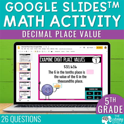 Decimal Place Value Google Slides 5th Grade Math