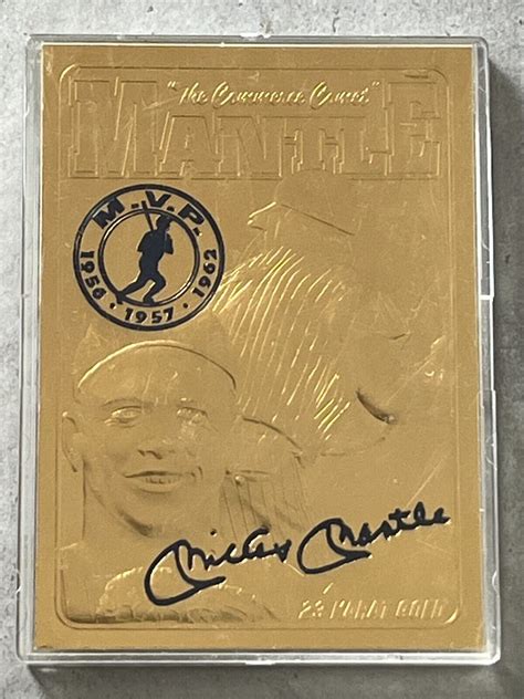 Bleachers Kt Gold Embossed Mickey Mantle Mvp Commerce Comet Ser