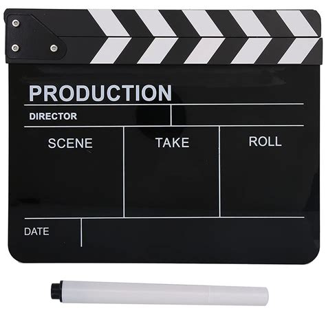 Acouto Director Clip Board Acrylic Director Scene Clapperboard Tv Movie