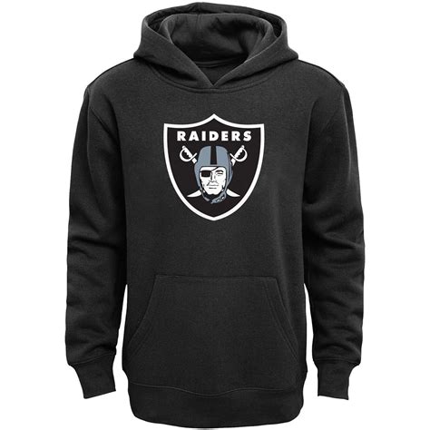 Oakland Raiders Youth Primary Logo Team Color Fleece Pullover Hoodie ...