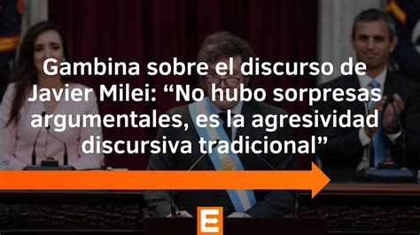 Julio Gambina Repercusiones Sobre El Discurso De Javier Milei Youtube