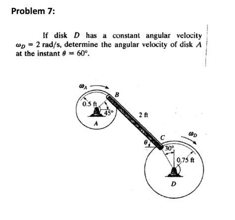 Solved Problem 7 If Disk D Has A Constant Angular Velocity