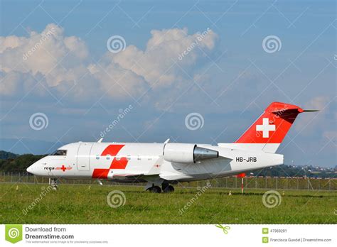 Rega - Swiss Air-Ambulance Plane HB-JRB Editorial Photo - Image of airport, air14: 47969281