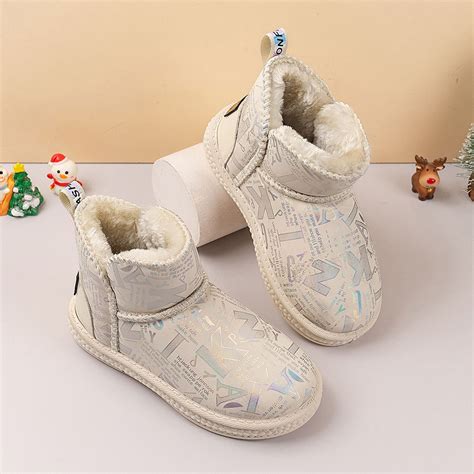 Girls Winter Snow Boots, Waterproof and Warm with Thick Velvet, Outdoor ...