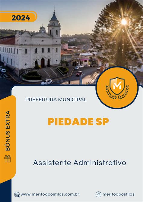 Apostila Assistente Administrativo Prefeitura De Piedade Sp 2024