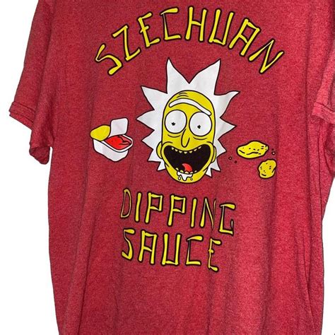 Rick And Morty Mens T Shirt Szechuan Sauce Rick Head Depop