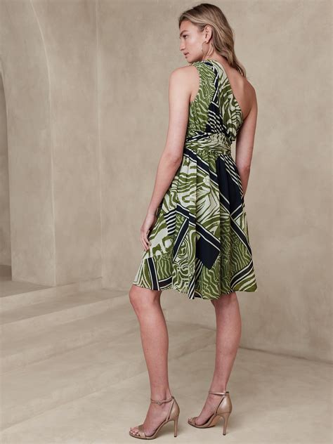 One Shoulder Knee Length Dress Banana Republic Factory