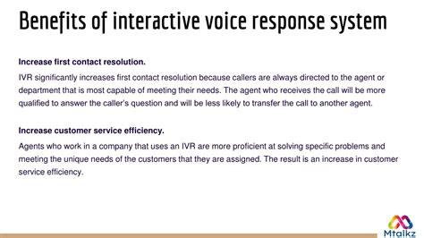 Ppt Interactive Voice Response System Mtalkz Powerpoint