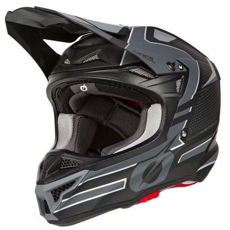 O Neal Motocross Helm Srs Polyacrylite Sleek Schwarz Grau Maciag