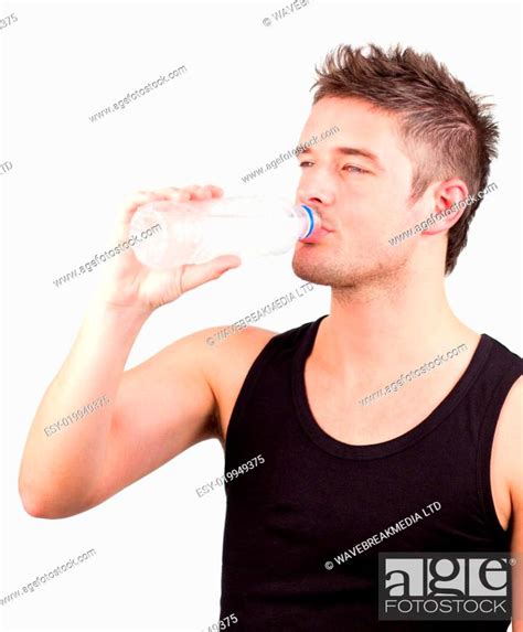 Man Drinking Water Stock Photo Picture And Low Budget Royalty Free