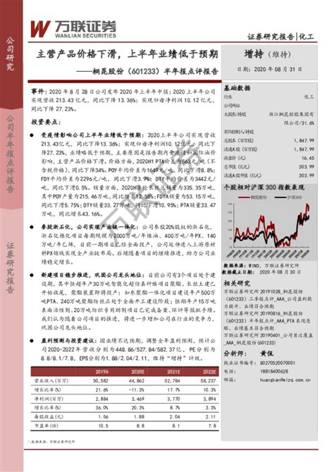 半年报点评报告：主营产品价格下滑，上半年业绩低于预期