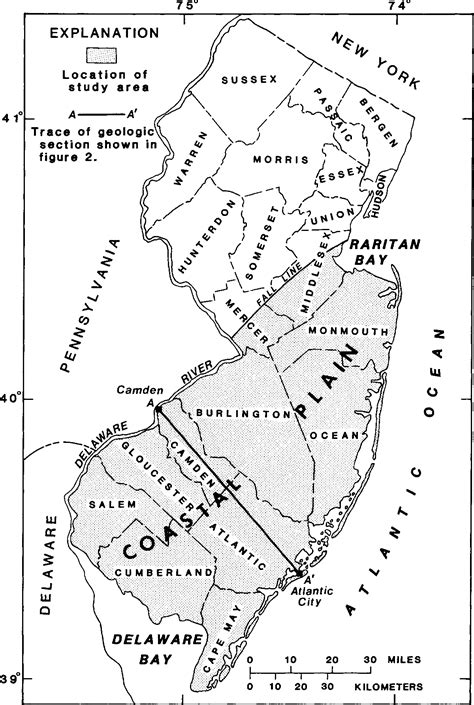 Figure 1 From Water Levels In Major Artesian Aquifers Of The New Jersey