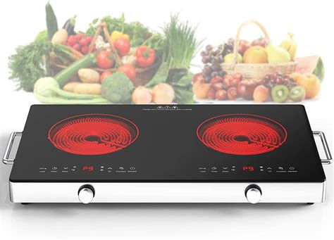 Vbgk Electric Cooktop 2 Burners 2400w Portable Electric Burner Countertop Hot Plate For Cooking