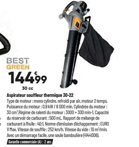 Promo Aspirateur Souffleur Thermique Bestgreen Chez Bricorama