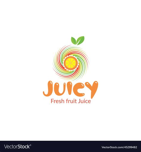 Juicy fresh fruit juice mascot logo Royalty Free Vector