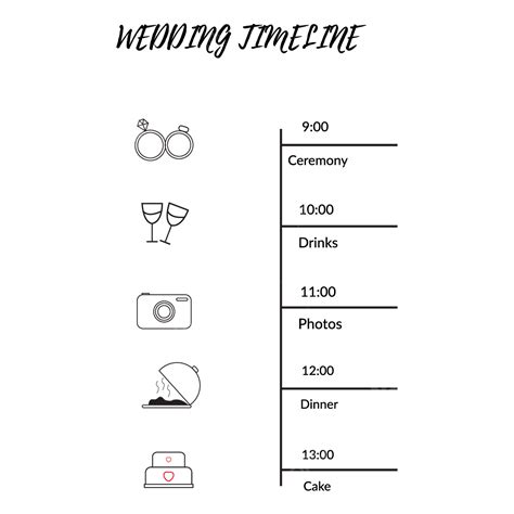 Modern Wedding Timeline Transparent Background Design Template, Merry ...