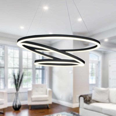 VONNLighting Tania Trio 32 In Integrated LED Ring Pendant Height