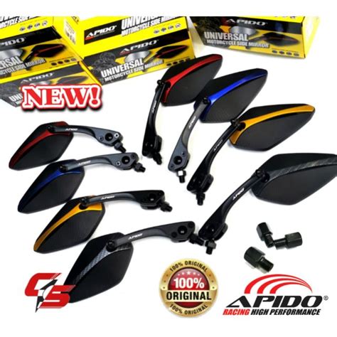 APIDO QX1235 UNIVERSAL SIDE MIRROR Cermin Sisi Y15 LC135 RS150 EX5 WAVE