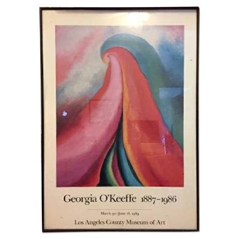 Framed Georgia O Keeffe Exhibit Poster Aptdeco