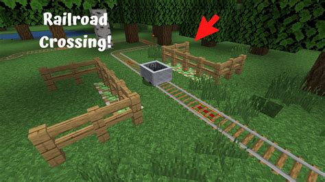 I Made A Railroad Crossing In Minecraft Youtube