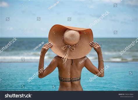 Portrait Behind Young Sexy Lady Bikini ภาพสตอก 1802410684 Shutterstock