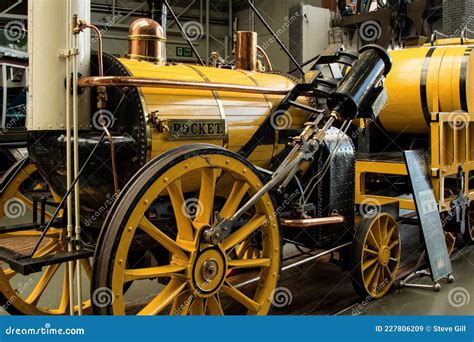 Replica Of The Early Steam Locomotive Stephenson S Rocket Editorial Stock Image Image Of