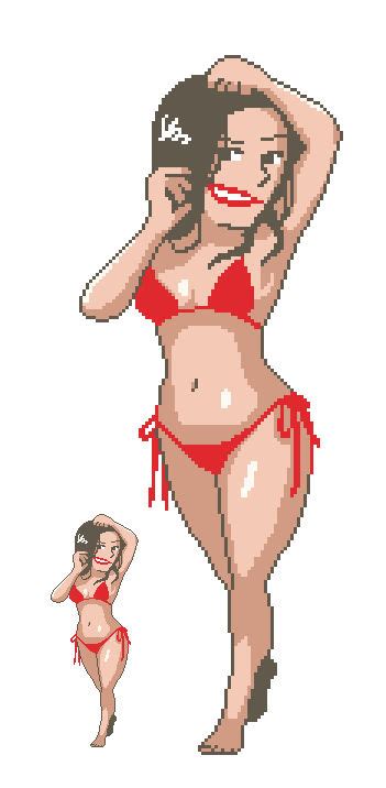 Pixel Bikini Girl By Shnubby On Deviantart