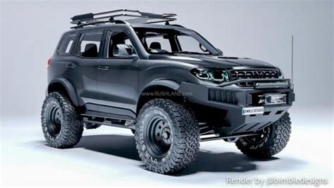 mahindra scorpio  thar extreme  road editions  black render