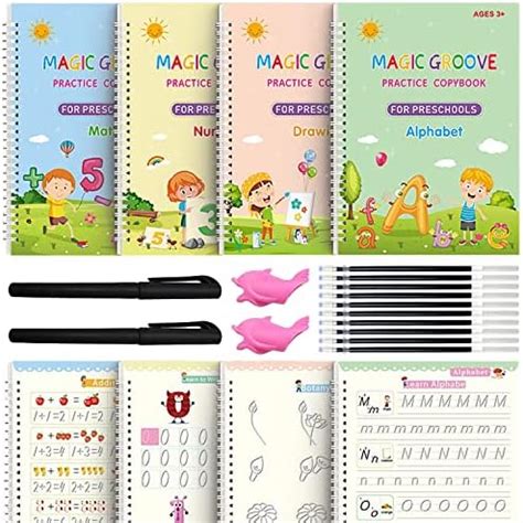 Risom Caligrafía para Niños 5Pack Cuaderno Caligrafia Magica