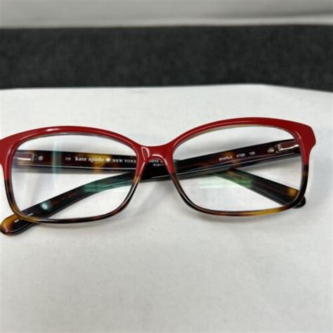 Kate Spade Sharla 01q0 Red Tortoise Fade Womens Rectangle Eyeglasses