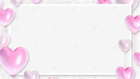 Birthday Pink Heart Texture Balloon Border, Happy Birthday, Balloon ...