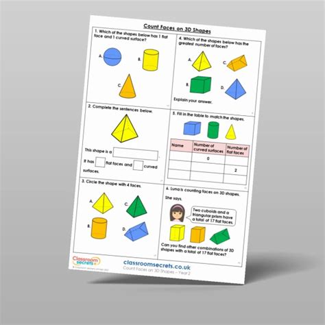 Count Edges On 3d Shapes Mixed Activity Resource Classroom Secrets