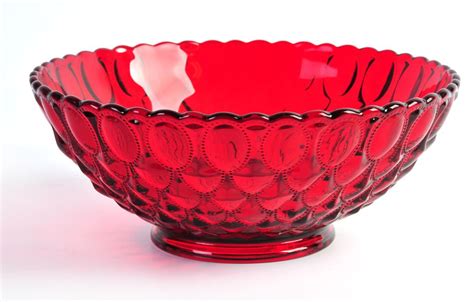 Mosser Glass Elizabeth Red Large Fruit Bowl 1025 Large Fruit Bowl Red Bowl Bowl