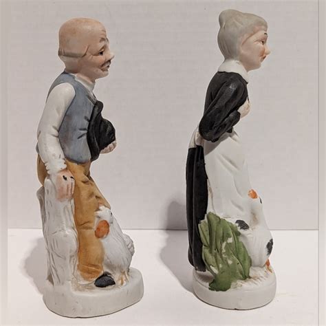 Flambro Art Flambro Porcelain Figurines Old Man Old Woman