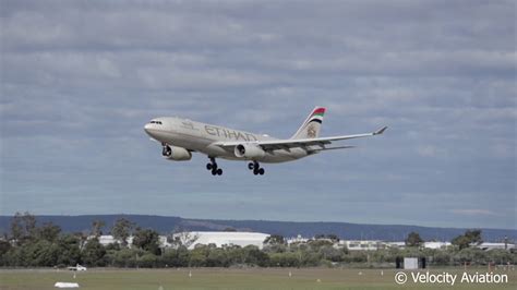 Etihad Airways A6 EYP Airbus A330 243 Arriving Perth Airport RW 03