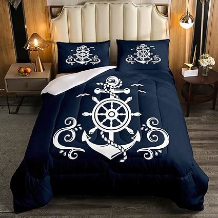 Amazon Erosebridal Nautical Anchor Bedding Set Ocean Sailboat