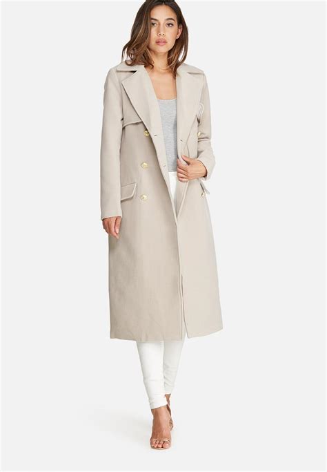 Longline Military Coat Nude Missguided Coats Superbalist