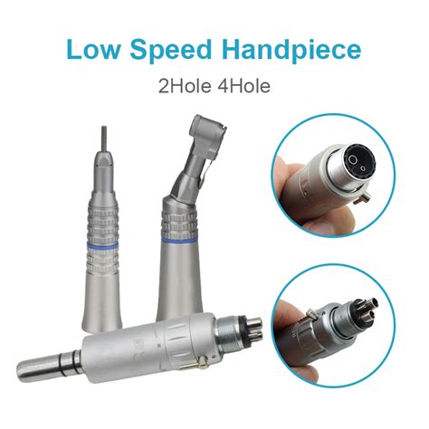 Dental Low Speed Handpiece Turbine Straight Contra Angle 2 4 Holes Air