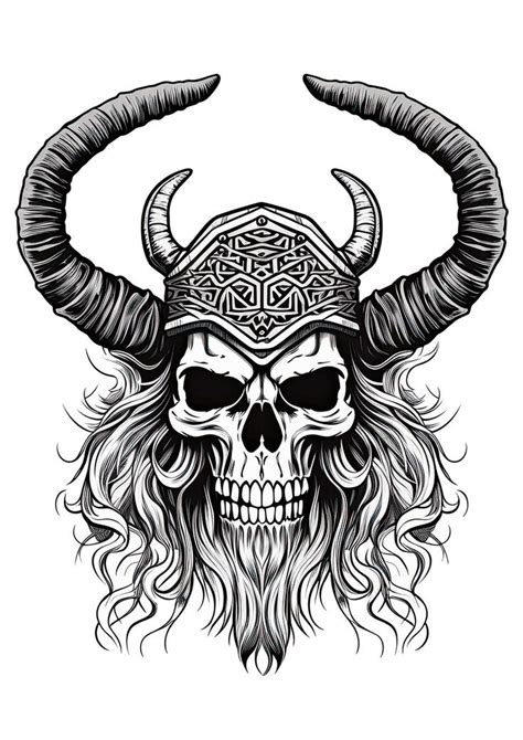 Clipart Viking Skull Graphics, Viking Skull SVG, Viking Warrior Skull ...