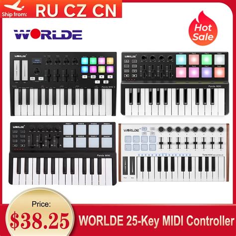 WORLDE Panda MIDI Controller Portable MINI 25 Keys USB MIDI Keyboard