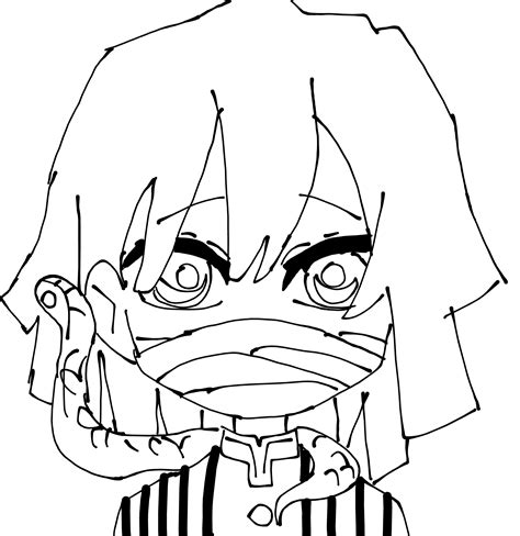 Obanai Iguro Coloring Pages Coloring Nation