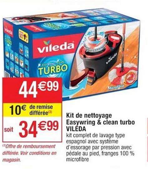 Promo Kit De Nettoyage Easywring Clean Turbo Vileda Chez Cora