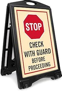 Amazon SmartSign STOP Check With Guard Before Proceeding A