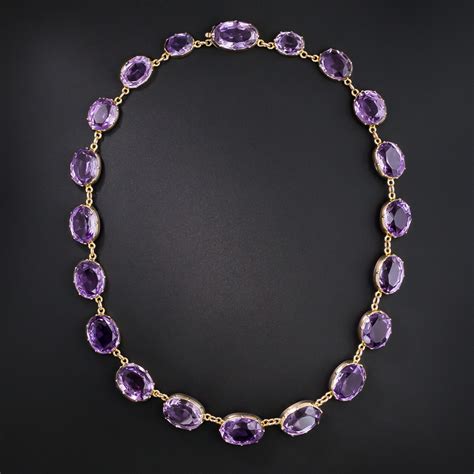 Victorian Amethyst Riviere Necklace - Antique & Vintage Necklaces ...