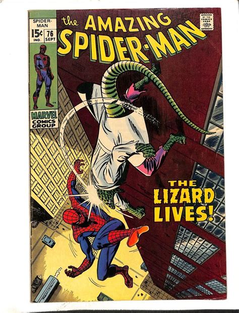 Amazing Spider Man 76 And 77 Lizard And Human Torch Appearance Marvel 1969 Hb 81 Ebay